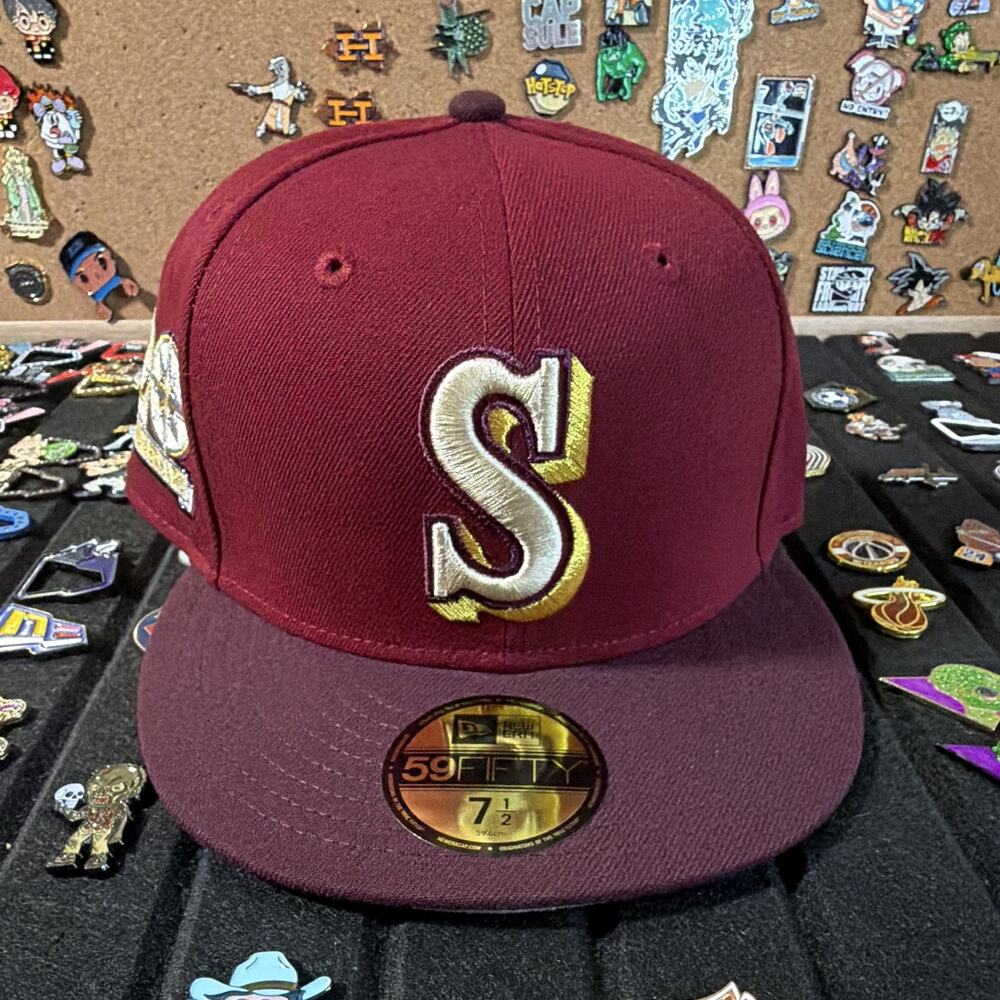New Era 59Fifty Seattle Mariners burgundy 606 Exclusive Size 7 1/2